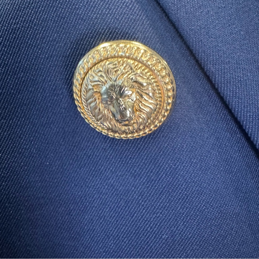 Balmain Navy Blazer with Gold Buttons - Picture 3 of 8